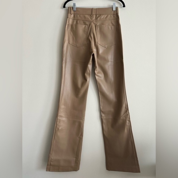 NWT Zara Faux Leather Flared Pants - Picture 8 of 11